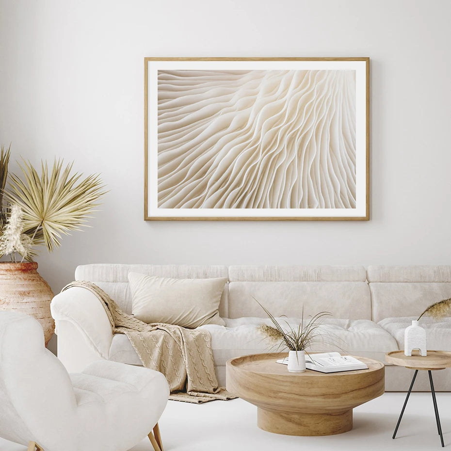 Boho Abstract Matisse Beige White Line Wall Art Poster Minimalist Canvas Paintings Print Picture Living Room Interior Home Decor