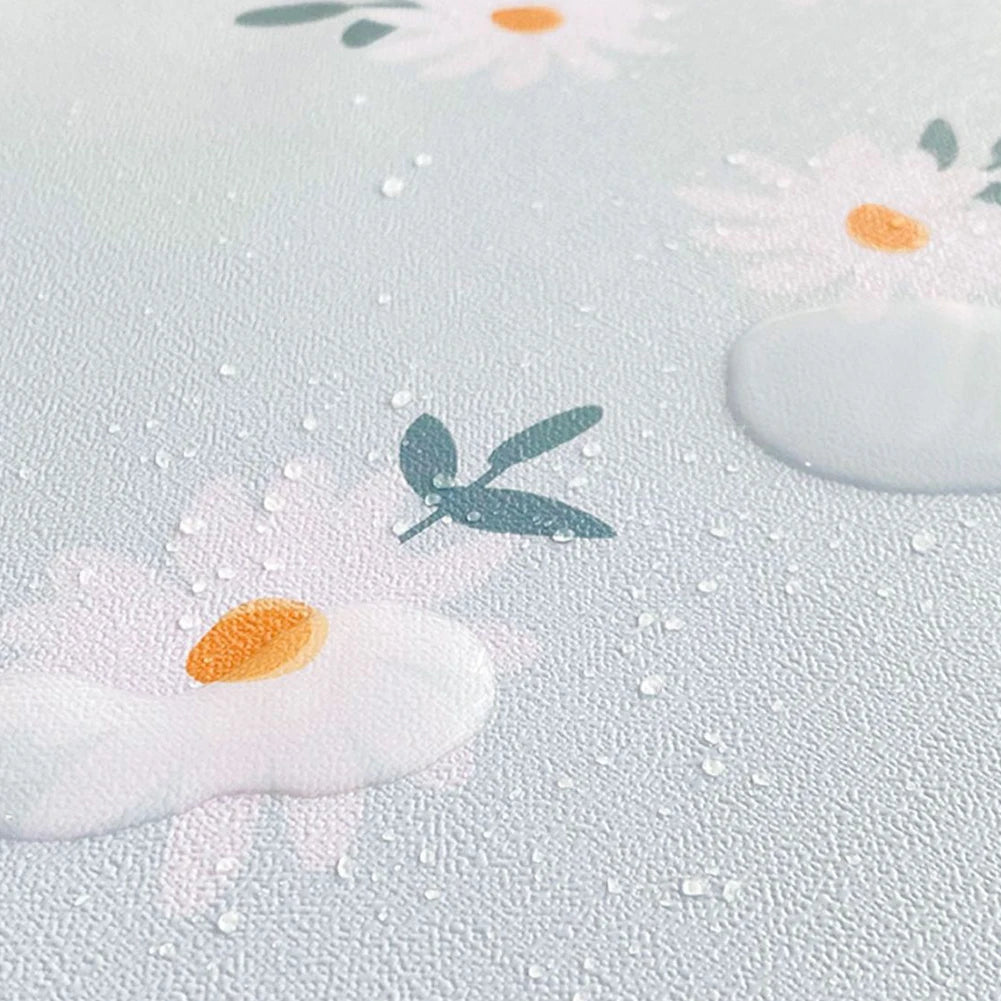PVC Waterproof Table Cloth Oil Proof Wipeable Round Tablecloth Print Table Cover Desk Cloth for Kitchen Garden Dining  Wedding