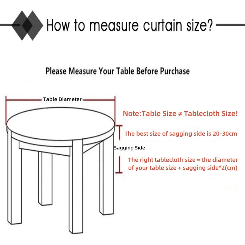 PVC Waterproof Table Cloth Oil Proof Wipeable Round Tablecloth Print Table Cover Desk Cloth for Kitchen Garden Dining  Wedding