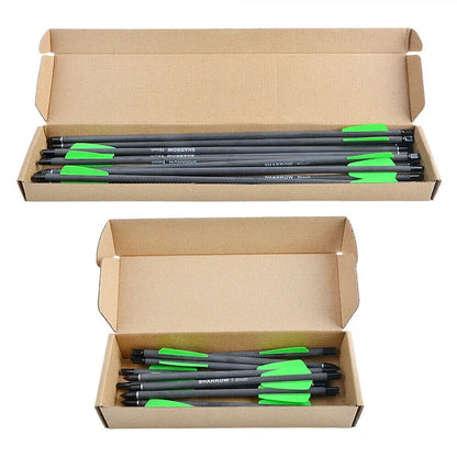 12/24 7.5" 15" Archery Carbon Arrows Spine 400 Crossbow Shooting Arrows Bolts Fit Crossbow Mini Bow Hunting Accessories SHARROW
