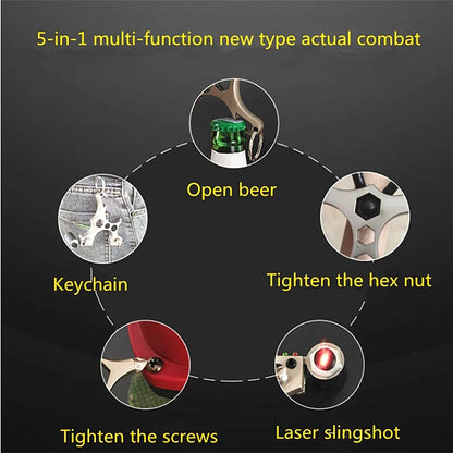 Metal Multifunctional Wrench Slingsshots Laser Fast Pressure Aiming Slingshot Outdoor Powerful Shooting and Hunting Accessories