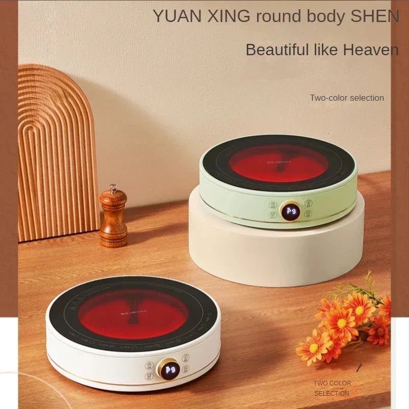 New Electric Ceramic Stove Home Mini Tea Cooker 2000W High Power Induction Cooktop Round Induction Cooker Kitchen Appliances 인덕션