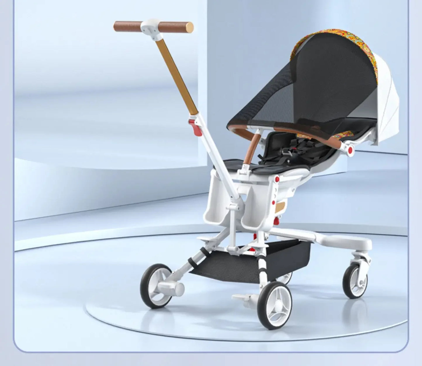 Stroller Children's Cart Lay Flat Prams Portable Travel Baby Carriage Luxury High Landscape Baby Seat Rotation Commutation