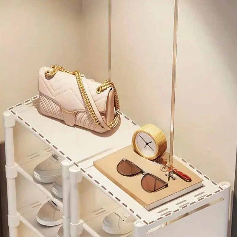 A simple entry-level home shoe rack storage cabinet that can be freely combined and occupies a small area.