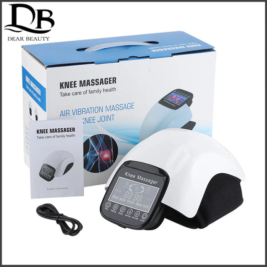Knee Massage Electric Heating Infrared Pad Air Pressure Vibration Physiotherapy Instrument LCD Display Joint Pain Relief 3 Level