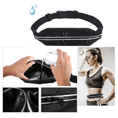Waterproof Running Waist Bag Sports Jogging Outdoor Mobile Phone Holder Belt Bag Female Male Fitness Cycling Sports Accessories