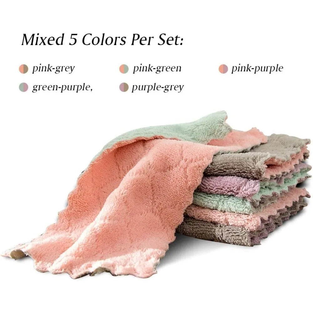 Microfiber Cleaning Cloth Set，All-Purpose Softer Highly AbsorbentReusable Dish Towels kitchen towel  kitchen towels