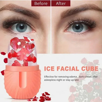 Silicone Ice Facial Roller Face Lifting Contouring Tools Ice Cube Trays Ice Globe Balls Eye Face Massager Beauty Skin Care Tool