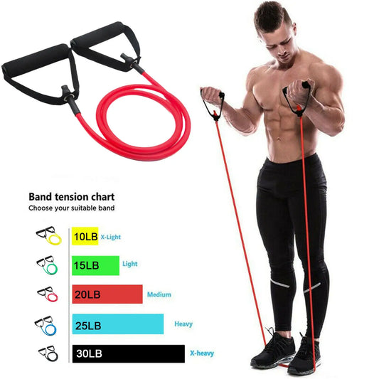 Fitness Exercise Cords Resistance Bands with Handles Workout Training Equipment Expander Yoga Elastic Back Exercise Fitness R6Q2