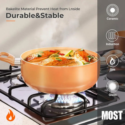 Copper Aluminum Cookware Set