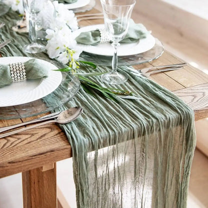 Pink Table Runner Wedding Tablecloth Rustic Wedding Party Decoration Baby Shower Birthday Bridal Dinning Table Cover