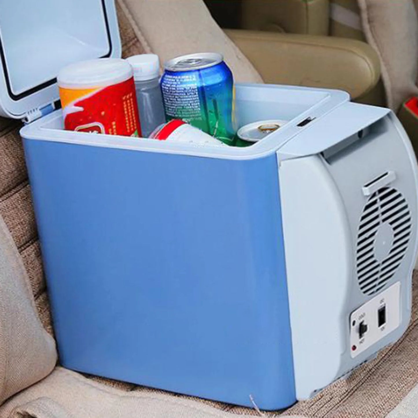 12V Small Fridge for Car Cooler Mini Fridge Electric Car Cooler Warmer Portable Freezer for Pickup Truck Boat Beverage