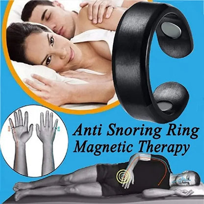 Unisex Magnetic Therapy Slimming Tail Ring Lymphatic Drainage Energy Wellness Ring Anti Snoring Device Sleep Aid Slim Jewelry