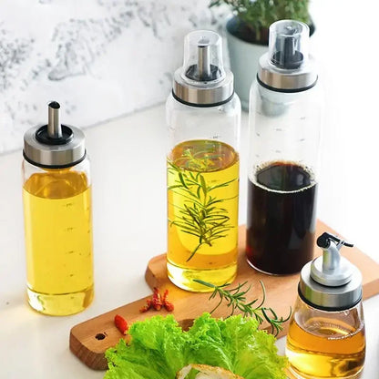 Leak-Proof Glass Oil Bottle Durable High Borosilicate Jar Vinegar Pot Seasoning Storage Bottle Kitchen Soy Sauce Gadgets