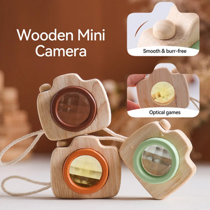 Tiny Wooden Fashion Camera Baby Toys Beech Wooden Colorful Baby Blocks Montessori Toys for Children  Nursing Gift Outdoor Toys