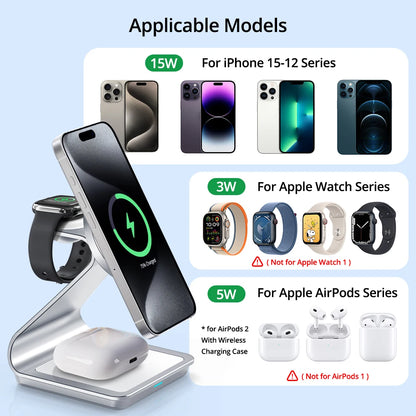 Magnetic 3 in 1 Wireless Charger for iPhone