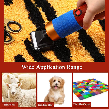 Professional 200W High Power Electric Carpet Trimmer Tufting Clipper Pet Hair Trimmer Dog Cutter Grooming Kit Dogs Clipper