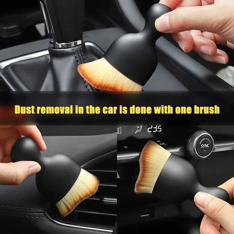 Car Interior Cleaning Brush with Casing Center Console Air Conditioning Outlet Detailing Brush Car Cleaning Tools Accessories
