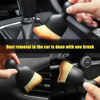 Car Interior Cleaning Brush with Casing Center Console Air Conditioning Outlet Detailing Brush Car Cleaning Tools Accessories