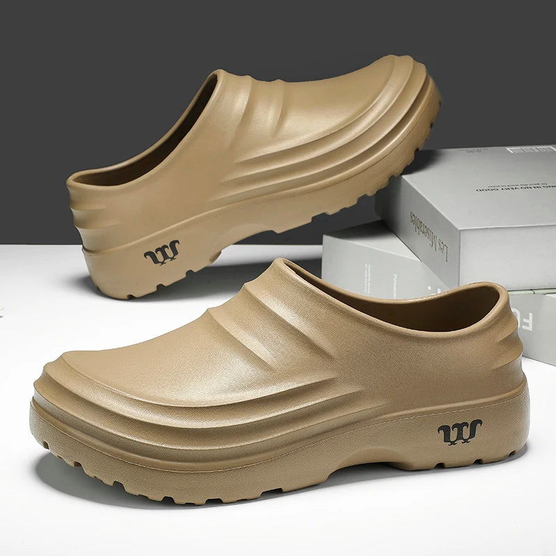 Summer Chef Shoes Anti Slip and Oil Proof Work Shoes Lazy Slippers  Casual Trendy Slippers One Step Fashion Shoes Sports Shoes