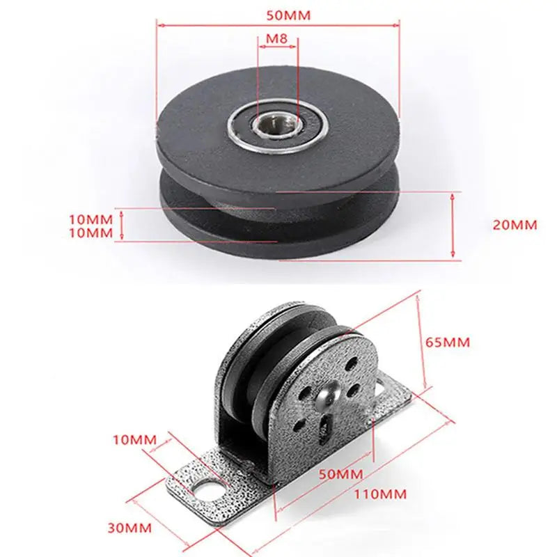 Fitness Silent Bearing Pulley Block Stainless Steel Swivel Lifting Rope Pulley Silent Roller For Home Gym Exercise Accessories