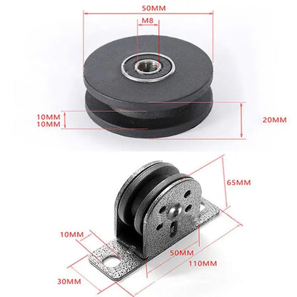 Fitness Silent Bearing Pulley Block Stainless Steel Swivel Lifting Rope Pulley Silent Roller For Home Gym Exercise Accessories
