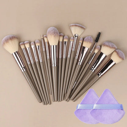 Champagne Golden Makeup Brush Set
