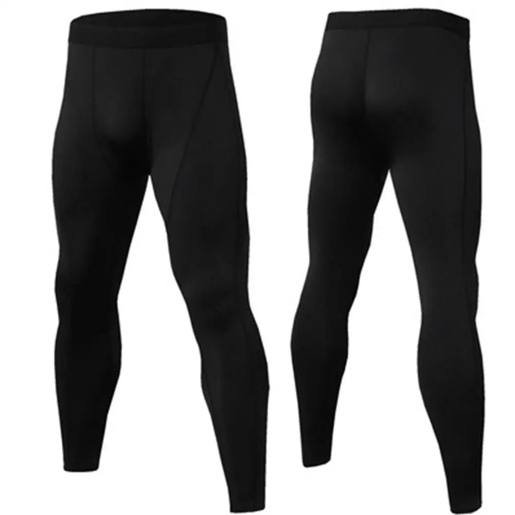 Men's Sports Tights Quick Drying Breathable Sweat-absorbent Elastic Sportswear Running Fitness Training Male Elastic Leggings