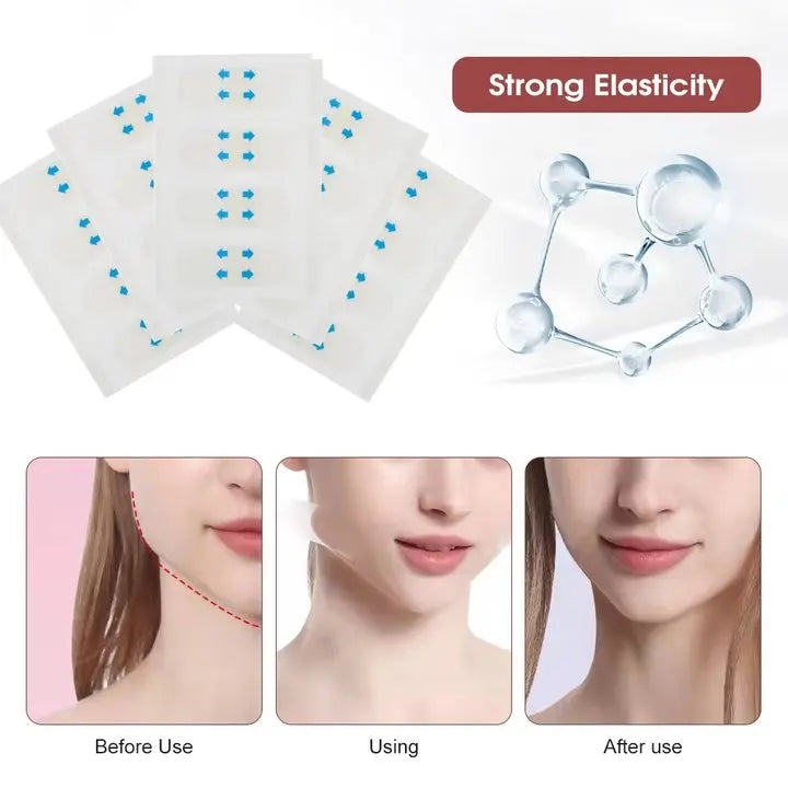 80Pcs/Pack Face Lifting Sticker Facial Firming Chin Fade Fine Lines Shape V-shaped Beauty Health Eliminate Wrinkles Tightening