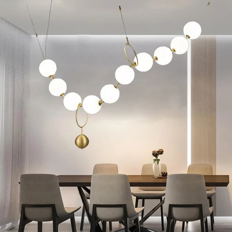 Nordic Beads Acrylic Led Pendant Lamp