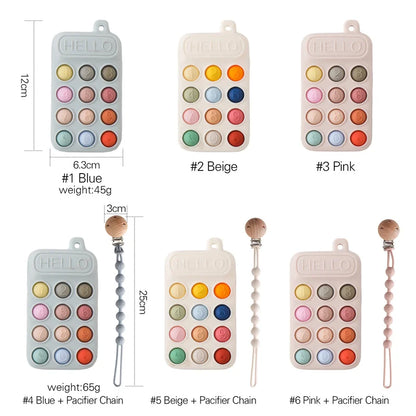 Baby Phone Teether Toy Telephone Sleeping Pacifier Clip Bracelet Simulation Phone Toys Early Educational Learning Toy Kids Gifts