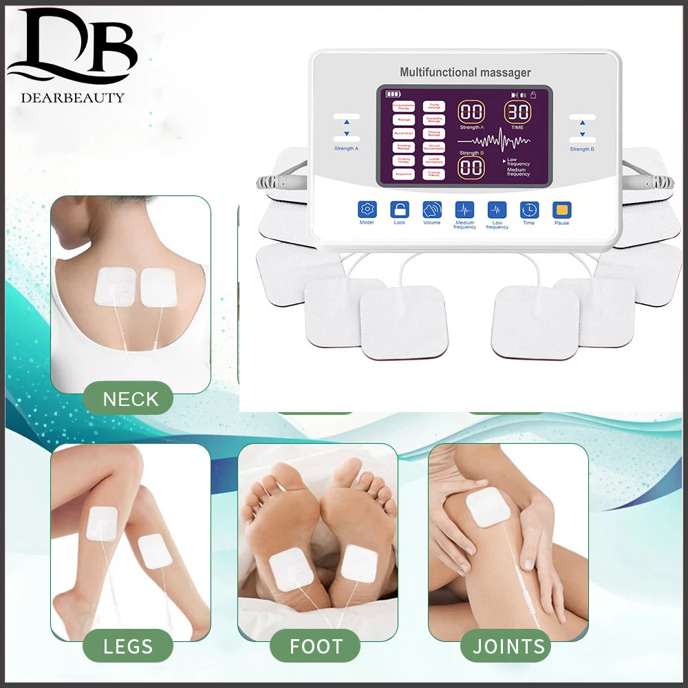 Massager Rechargeable Low Frequency Pulse Therapy Instrument Household Micro Current Dual Output Device
