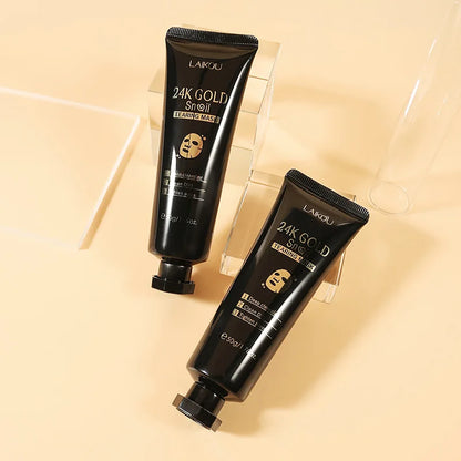 LAIKOU 50g 24K Gold Foil Snail Peel Mask Deep Cleansing Remove Blackheads Anti-Acne Firming Skin Oil-Control Whitening Skin Care