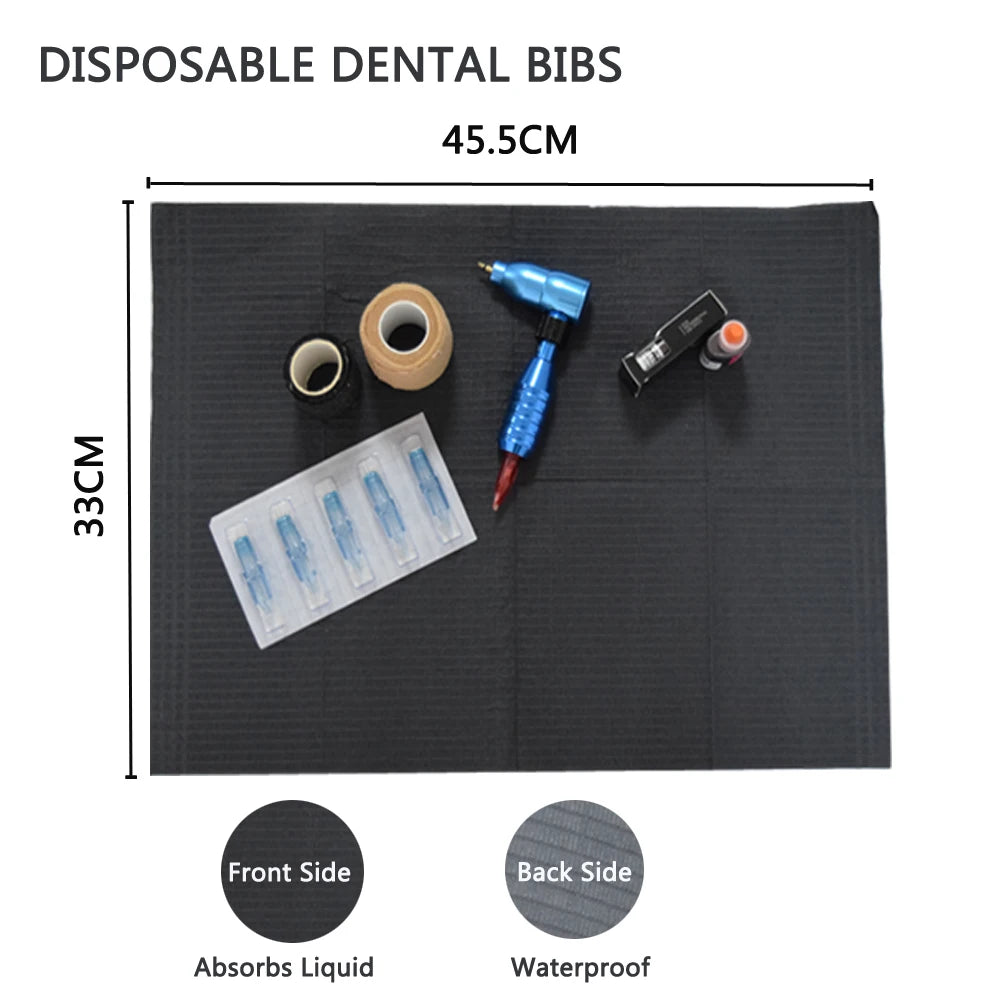 20pcs Tattoo Table Covers Clean Pad Disposable Dental Bibs Sheets Cloths Underpad Hygiene Tattoo Bib Waterproof Tattoo Supplies