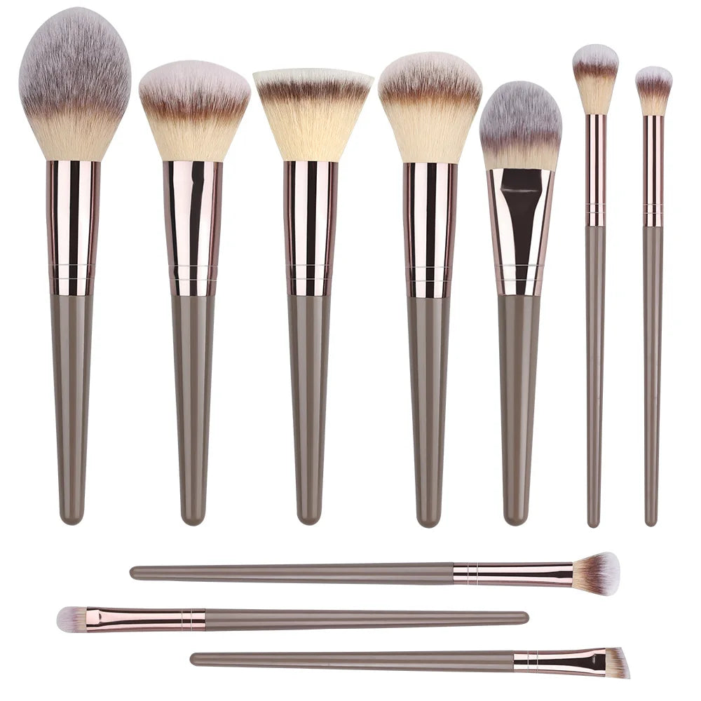 Champagne Golden Makeup Brush Set