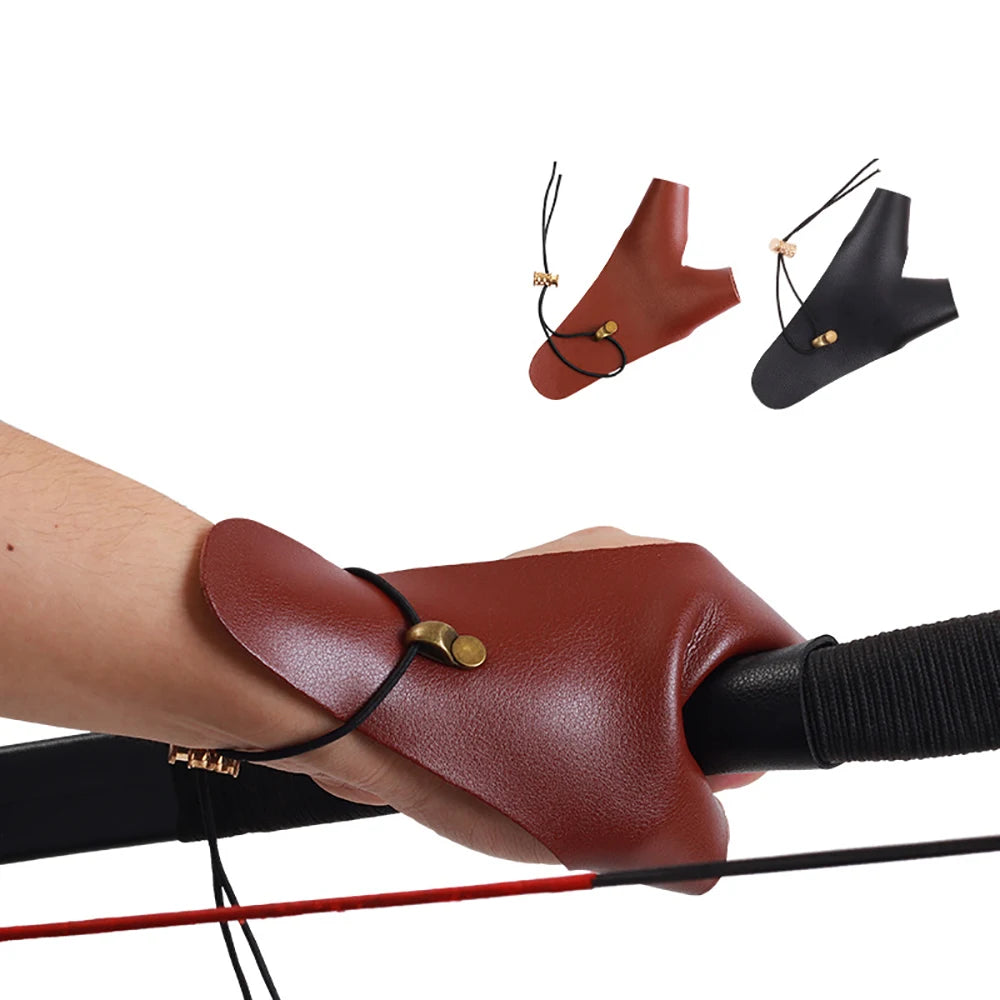 1pc Two Fingers Bracer  Arrow Traditional Sports Protective Guard Archery Glove Hunting Shooting Accessory
