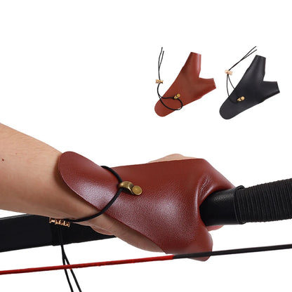 1pc Two Fingers Bracer  Arrow Traditional Sports Protective Guard Archery Glove Hunting Shooting Accessory