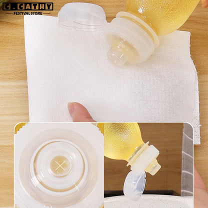 300/500ml Oil Bottle Transparent Olive Oil Pot Soy Sauce Leak-Proof Kitchen Cooking Household Camping BBQ Tools