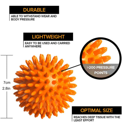 1Pcs Spiky Massage Balls for Feet,Back,Hands Muscles - Firm Soft Spiked Massager Rollers for Plantar Fasciitis,Neuro-Balance