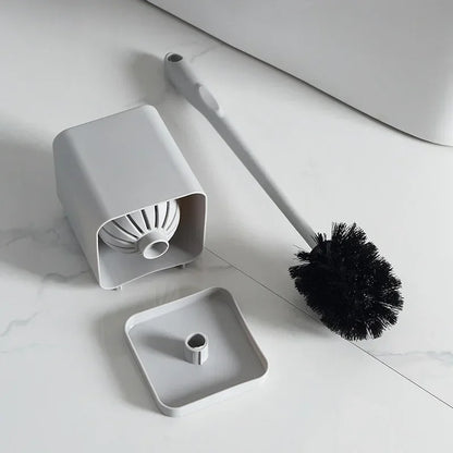 Wall-Mounted  Plastic Brush Set Clean Toilet Brush Without Dead Ends Punch-Free Base Household Bathroom Accessories