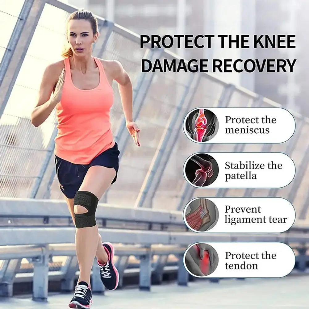 1PCS Sports Knee Pads Men Women Pressurized Elastic Knee Support Pads Breathable Thin Volleyball Fitness Gear Brace Protector