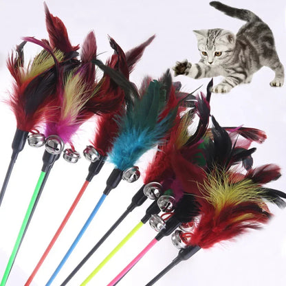 Interactive Cat Stick Feather Toy