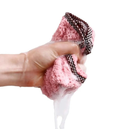 Kitchen dishcloth does not stick to oil, does not shed lint, can be hung as a hand towel, kitchen oil removal cleaning cloth