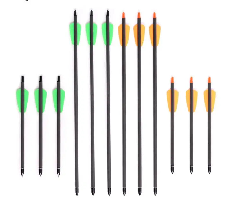 Short Arrows 7.5 inch/15 inch Carbon Fiber Arrow Short Bolt OD 7.45mm Hunting Sports Shooting Practice Archery Accessories