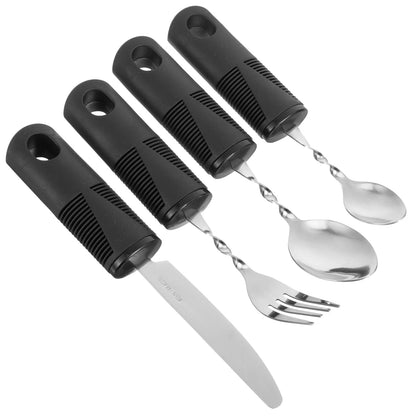 Disabled Cutlery Weighted Feeding Dinnerwares Elderly Adaptive Spoon Fork Tableware Eating Parkinsons Dinnerware