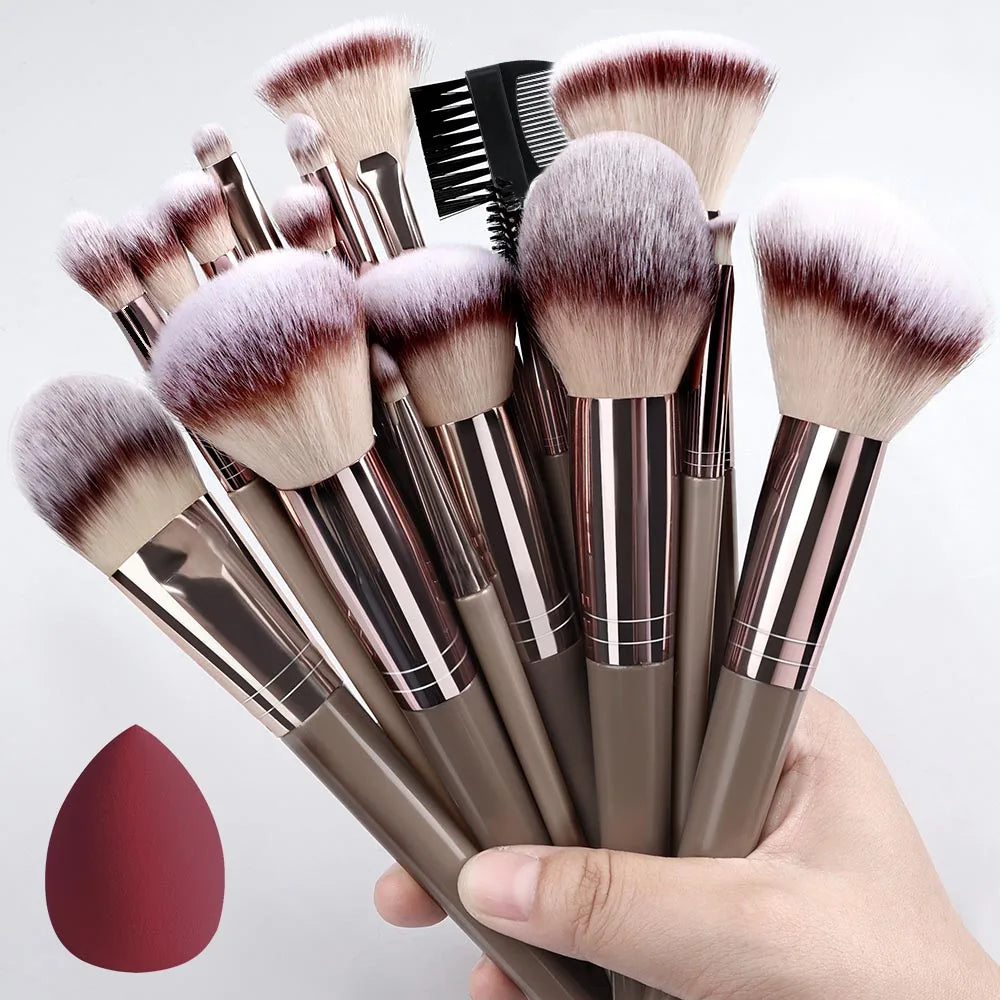 Champagne Golden Makeup Brush Set