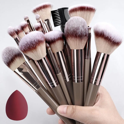 Champagne Golden Makeup Brush Set