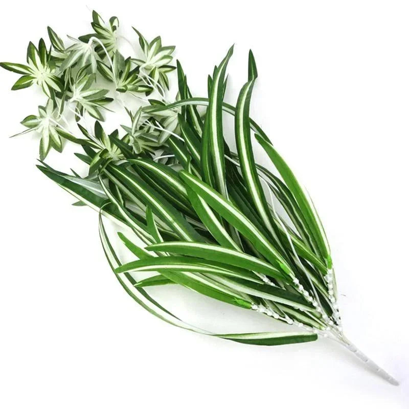 65cm Artificial Plants Wall Hanging Chlorophytum Potted Green Plants PVC Fake Plants Simulation Flower Living Room Decor