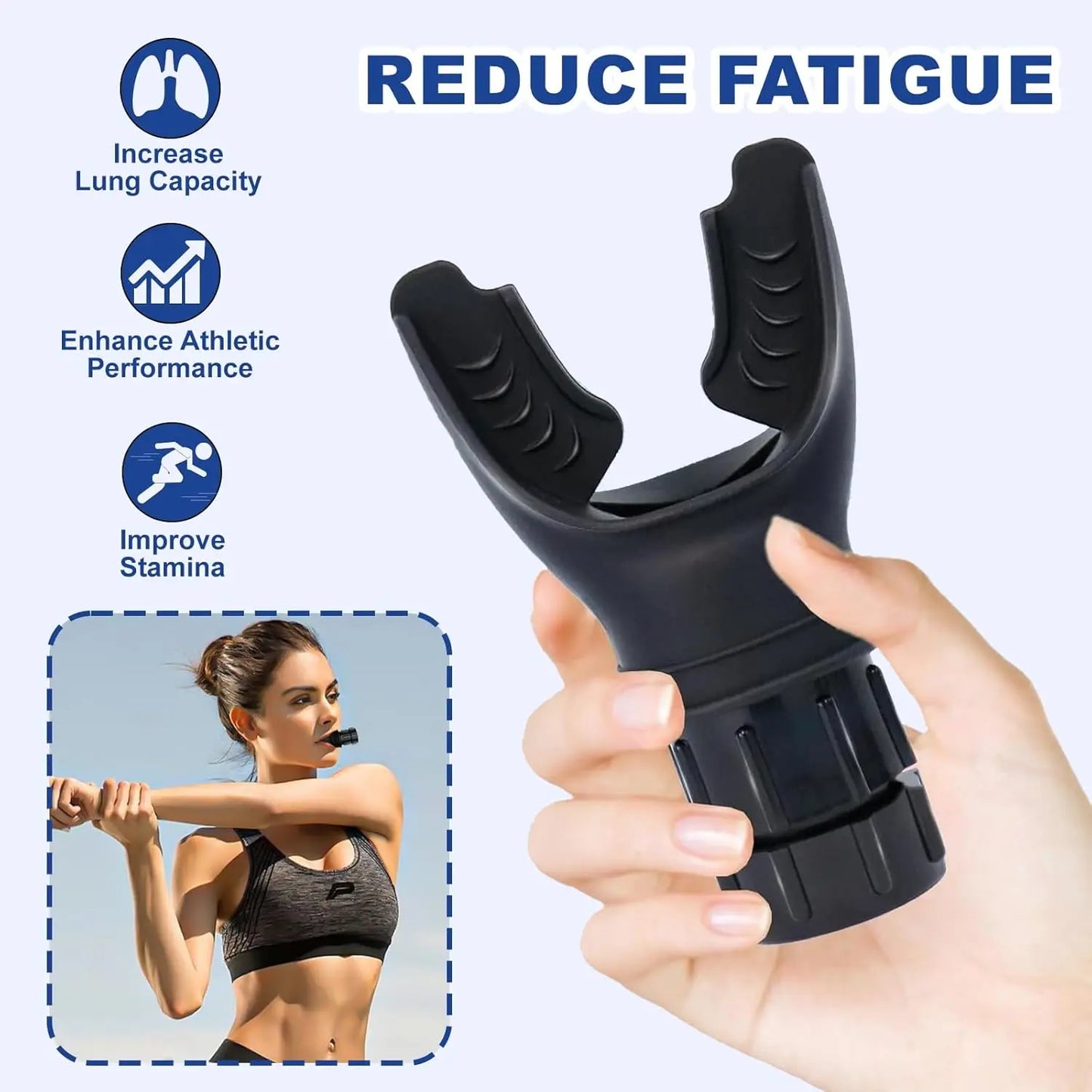 Silicone Breathing Trainer Respiratory Muscles Portable Lightweight Lung Flexer Durable Fitness Adjustable Exerciser Device