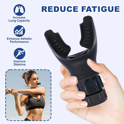 Silicone Breathing Trainer Respiratory Muscles Portable Lightweight Lung Flexer Durable Fitness Adjustable Exerciser Device
